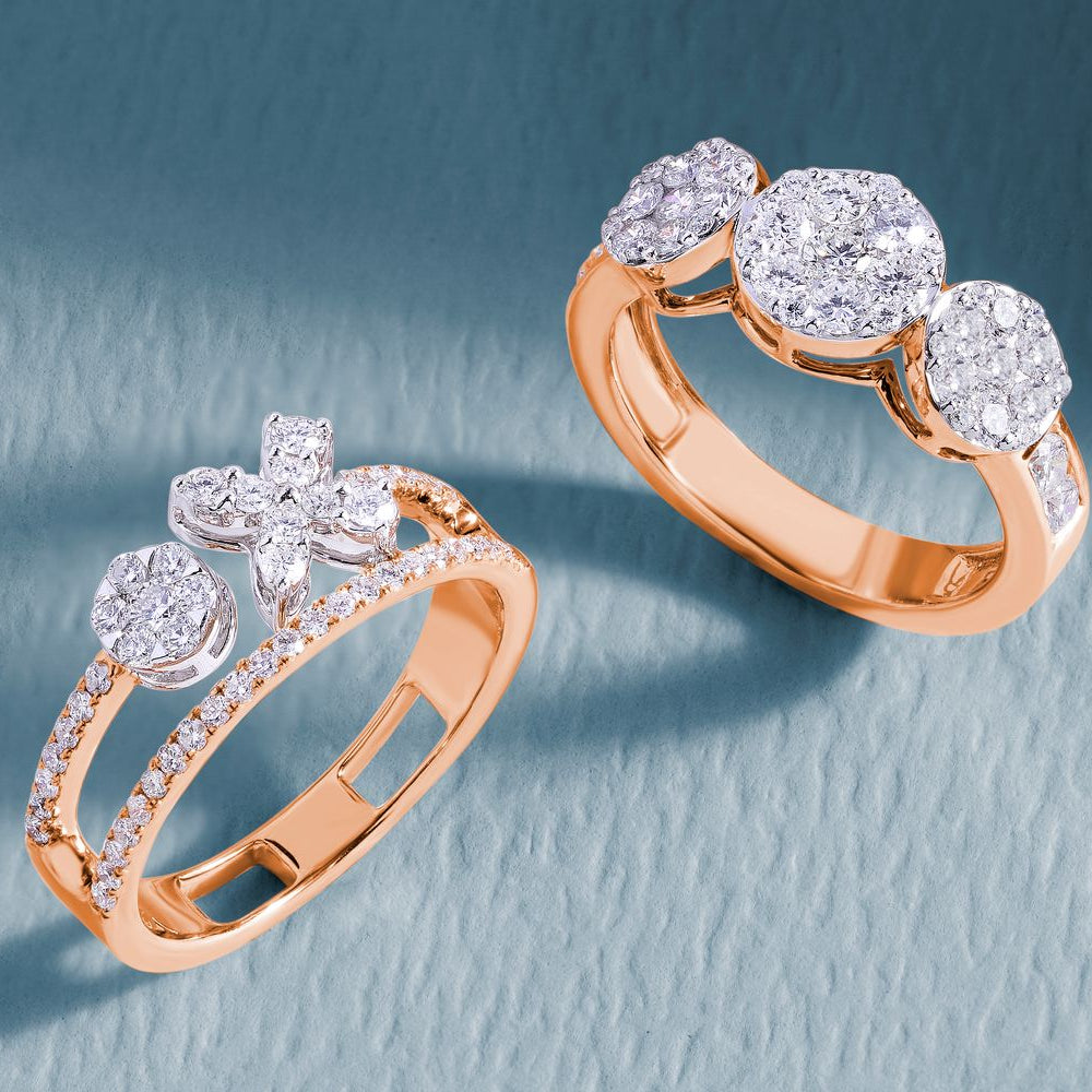 Diamond engagement ring, representing custom engagement ring design in Honolulu