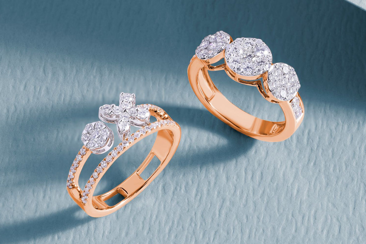 Diamond engagement ring, representing custom engagement ring design in Honolulu