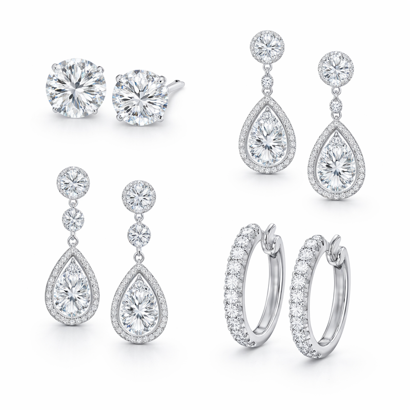 Earrings collection, Jewel Box Hawaii, Honolulu.